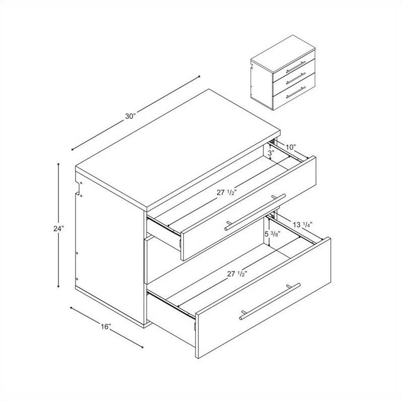 Brand new โจ Prepac HangUps 3-Drawer Base Storage Cabinet In Light Grey Laminate ๐ 6 Brand new โจ Prepac HangUps 3-Drawer Base Storage Cabinet In Light Grey Laminate ๐ - Image 6