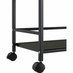 New ⭐ Ameriwood Home Altra Furniture Marshall 3 Shelf Metal Rolling Utility Cart In Black ⭐ -Guest Chairs Sales 484473 4 L