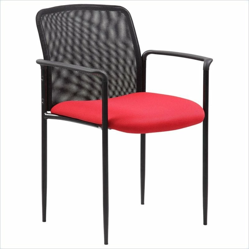 Best Sale โ๏ธ Boss Office Products Boss Office Stackable Mesh Guest Chair In Red ๐ 1 Best Sale โ๏ธ Boss Office Products Boss Office Stackable Mesh Guest Chair In Red ๐