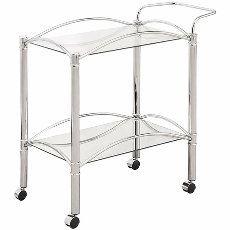 Best deal โ Coaster 2 Tier Glass Top Serving Cart In Chrome ๐ 1 Best deal โ Coaster 2 Tier Glass Top Serving Cart In Chrome ๐