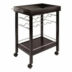 Outlet 😍 Winsome Johnnie Bar Cart In Espresso Finish 🎁