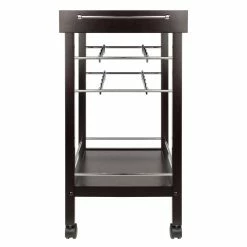 Outlet 😍 Winsome Johnnie Bar Cart In Espresso Finish 🎁 -Guest Chairs Sales 5478 4 L
