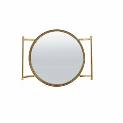 New ⌛ Linon Round Metal And Mirror Bar Cart In Gold ✨ -Guest Chairs Sales 620845 22 L