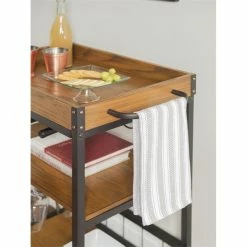 Promo π Linon Austin Metal And Wood Bar Cart In Brown π 20 Promo π Linon Austin Metal And Wood Bar Cart In Brown π -Guest Chairs Sales 638311 10 L