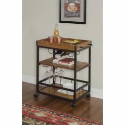 Promo π Linon Austin Metal And Wood Bar Cart In Brown π 21 Promo π Linon Austin Metal And Wood Bar Cart In Brown π -Guest Chairs Sales 638311 11 L