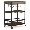 Promo 👏 Linon Austin Metal And Wood Bar Cart In Brown 🔔