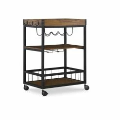 Promo π Linon Austin Metal And Wood Bar Cart In Brown π 14 Promo π Linon Austin Metal And Wood Bar Cart In Brown π -Guest Chairs Sales 638311 4 L
