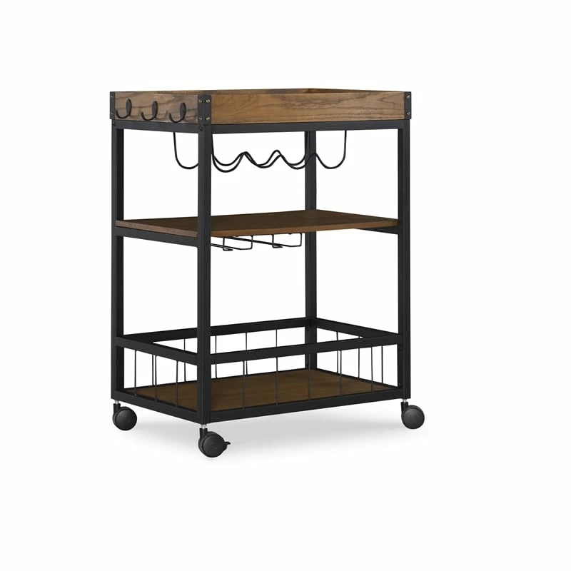 Promo π Linon Austin Metal And Wood Bar Cart In Brown π 4 Promo π Linon Austin Metal And Wood Bar Cart In Brown π - Image 4
