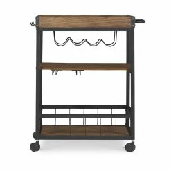 Promo π Linon Austin Metal And Wood Bar Cart In Brown π 17 Promo π Linon Austin Metal And Wood Bar Cart In Brown π -Guest Chairs Sales 638311 7 L