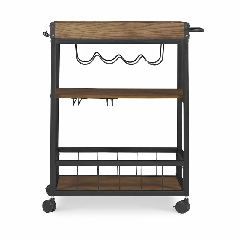 Promo π Linon Austin Metal And Wood Bar Cart In Brown π 7 Promo π Linon Austin Metal And Wood Bar Cart In Brown π - Image 7
