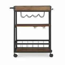 Promo π Linon Austin Metal And Wood Bar Cart In Brown π 18 Promo π Linon Austin Metal And Wood Bar Cart In Brown π -Guest Chairs Sales 638311 8 L