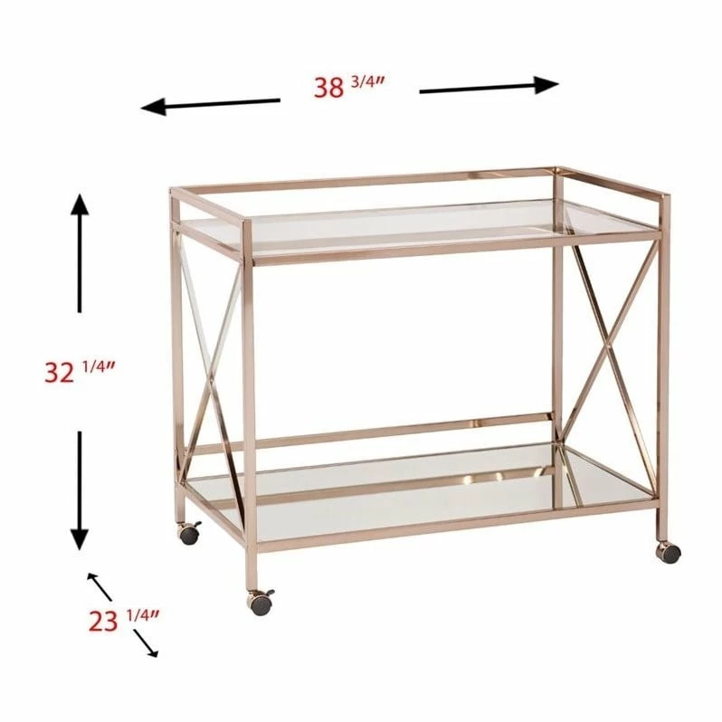 Budget π― Southern Enterprises SEI Furniture Maxton Bar Cart In Metallic Gold β€οΈ 4 Budget π― Southern Enterprises SEI Furniture Maxton Bar Cart In Metallic Gold β€οΈ - Image 4
